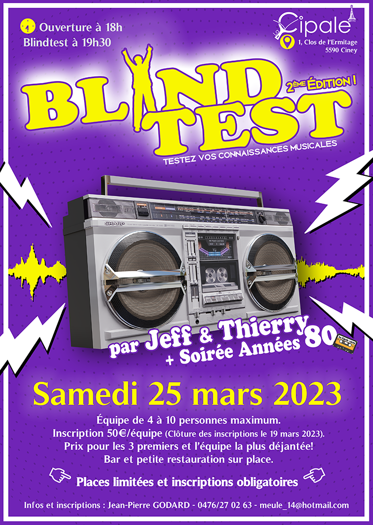 Blindtest 2023 (25 mars)